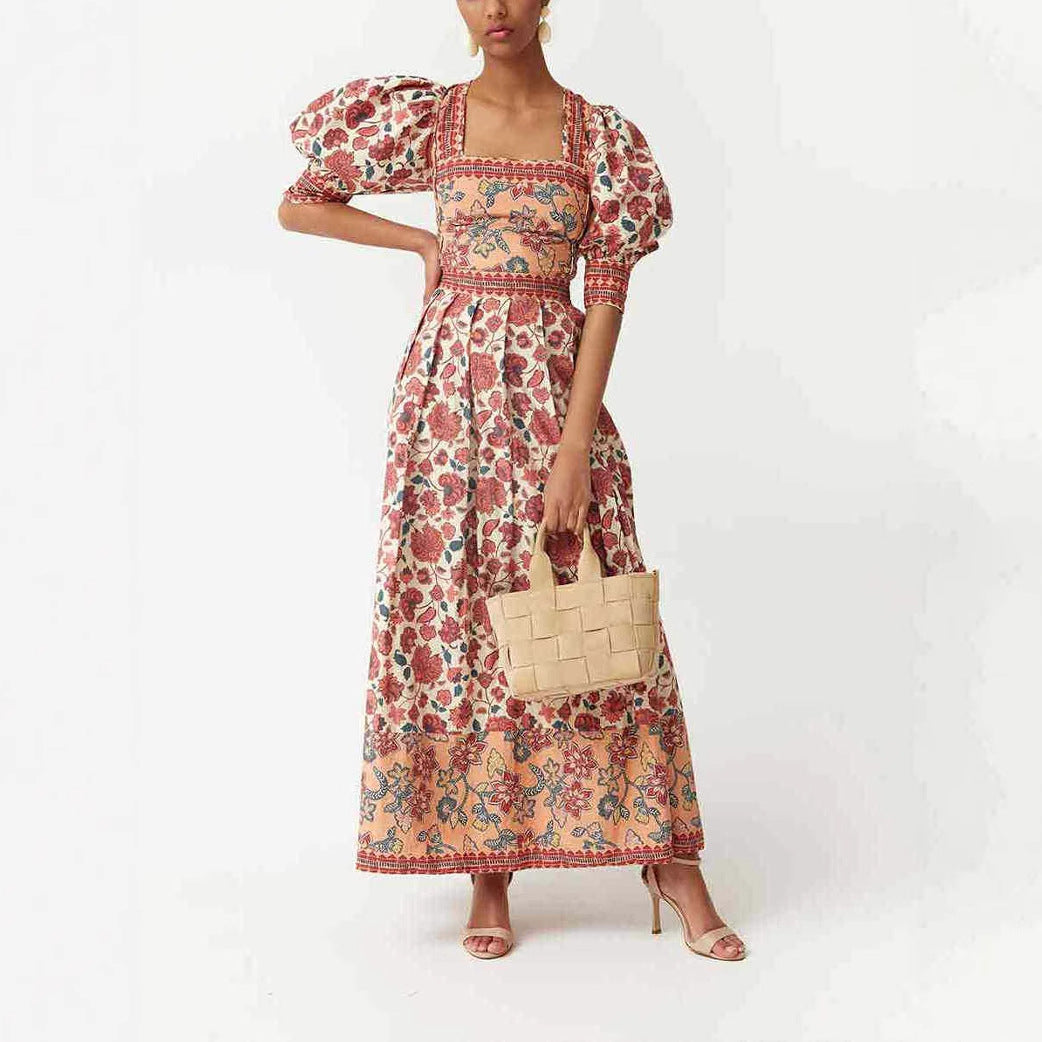 (Cross-border trading), skirt, set, Amazon, European style, square neckline